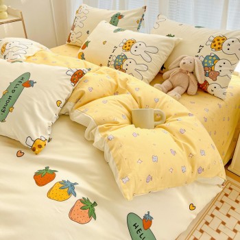 2023 new cotton 13372 cartoon printed four-piece set