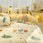 2023 new cotton 13372 cartoon printed four-piece set