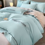 Washed brushed bed sheets four-piece set Nordic simple bed three-piece quilt cover Nantong home textiles bedding sheets fitted sheets