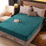 2023 new autumn and winter high weight milk velvet thickened bed sheet single product malachite green