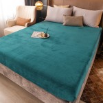 2023 new autumn and winter high weight milk velvet thickened bed sheet single product malachite green