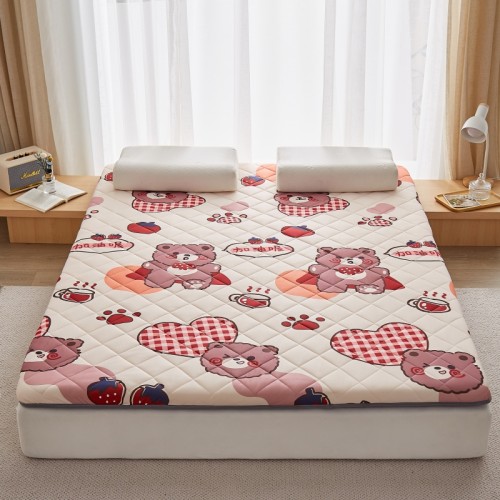 2022 new style new skin-friendly and comfortable printed cartoon mattress large bed Come on Bear