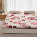 2022 new style new skin-friendly and comfortable printed cartoon mattress large bed Come on Bear