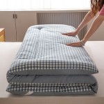 2022 new washed cotton cotton mattress scene one blue grid