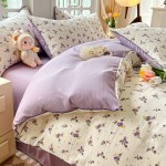 Class a pure cotton double-layer yarn bed four-piece set student dormitory three-piece quilt cover bed sheet Nantong