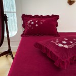 New baby velvet embroidered Camellia Muge series four-piece set