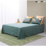 2022 new 60s long-staple cotton satin embroidery four-piece set 1.5m bed sheet four-piece set engineering vehicle