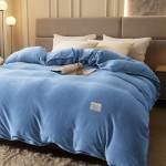 2022 autumn and winter new milk velvet solid color quilt cover